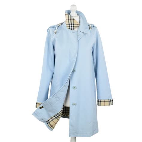 burberry check trench ebay navy blue|Burberry London Trench Coat Sky Blue Nova Check Lining .